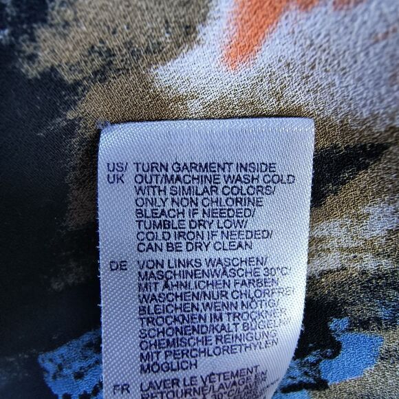 NYDJ Blouse Womens Size 2X Multicolor Artsy Abstract Career Office Geometric - Picture 16 of 16